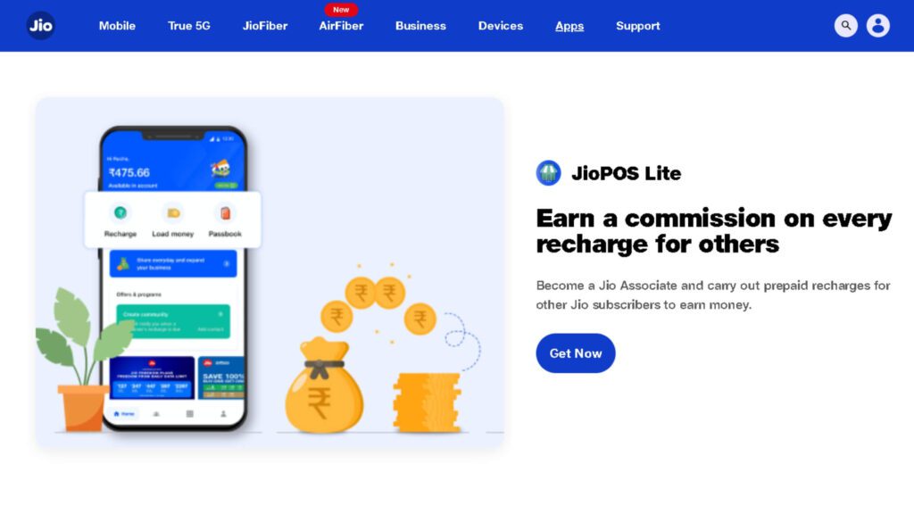 JioPos Lite Recharge Commission App